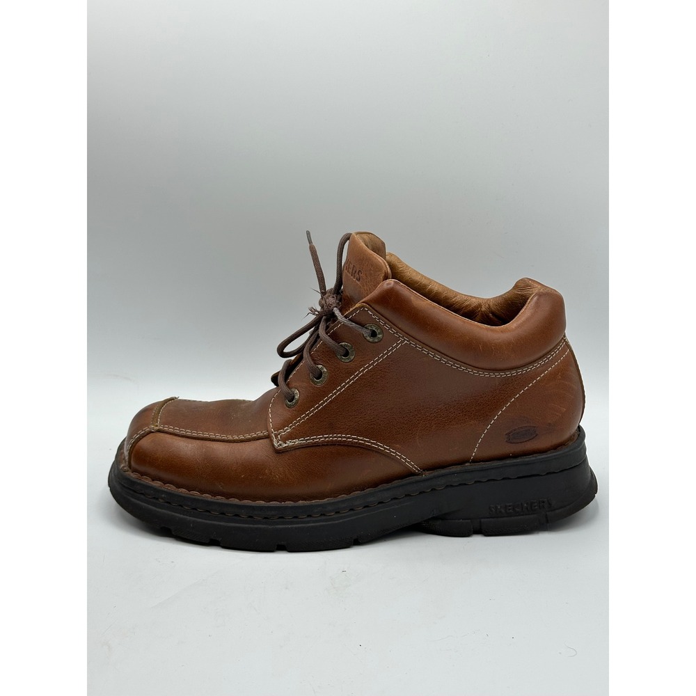 Mens Skechers Leather Lace Up Chukka Boots Brown Size 9 Y2K Vintage - Picture 5 of 15